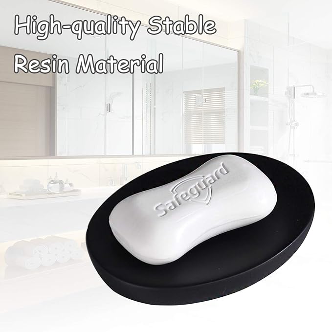 Matte Black Soap Dish Holder Matte Soap Dish,Soap Holder for Bathroom Kitchen Wash Room Vanity to Place Soap, Sponges, Small Jewelry Tray Storage and so on.(Black)