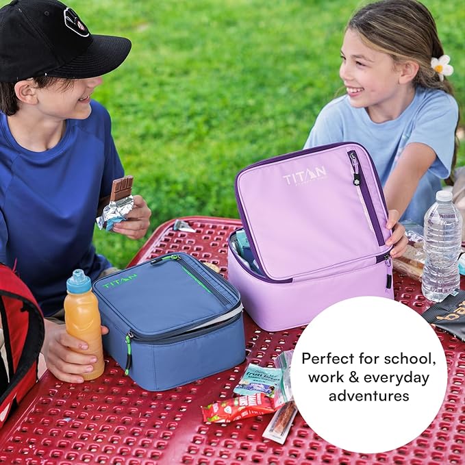 Titan Fridge Cold Lunch Box With 2 350g Ice Walls®, Lavender