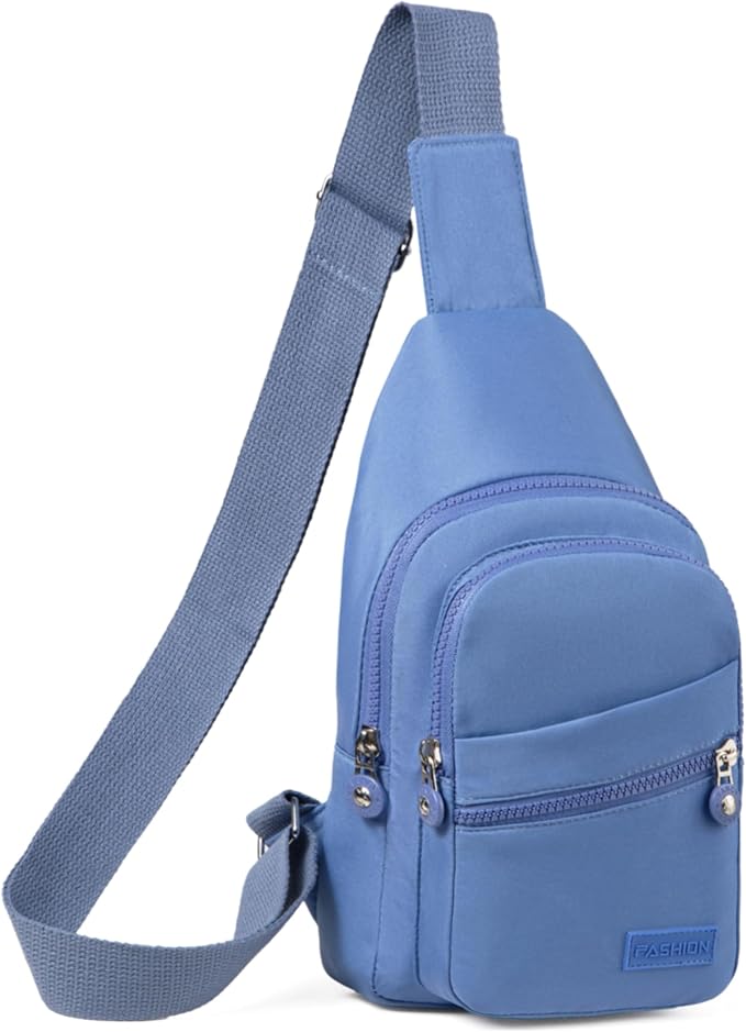 Small Sling Backpack Crossbody Sling Bag for Women, Chest Bag Daypack Fanny Pack Cross Body Bag for Outdoors Hiking Traveling - Blue