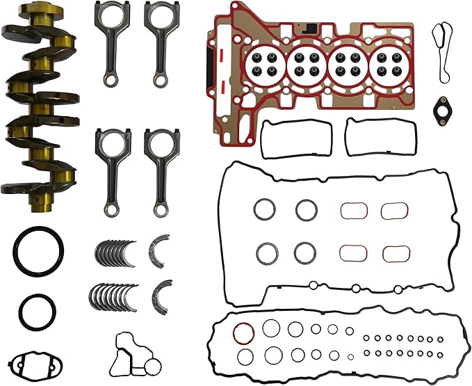Engine Overhaul Rebuild Kit Head Gasket Set & Crankshaft W/Connecting Rods Bearing Fit For BMW N20B20A 2.0T 2011-2017 11247624616 11128676519 11217640165