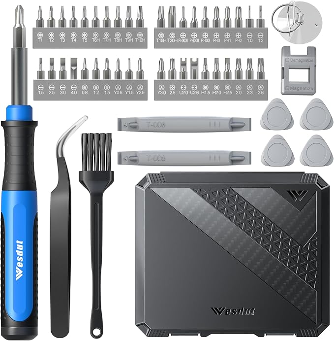 52in1 Precision Screwdriver Set, [S2 Alloy Steel] Small Screw Driver, Mini Repair Kit, PC Accessories, PS4/PS5 Cleaning Kit, Tiny Tool, Fit MacBook, Computer, Laptop, Watch, Eyeglass, Ring Doorbell
