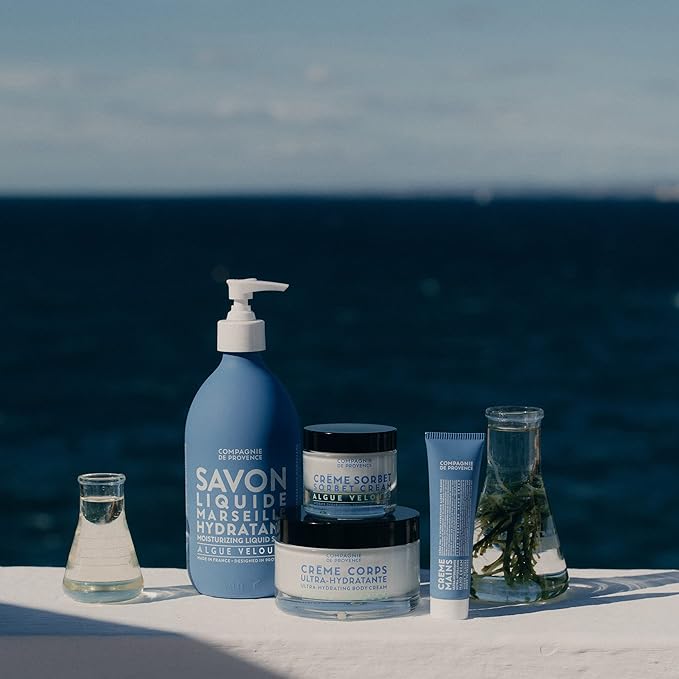 Compagnie de Provence Savon de Marseille Extra Pure Liquid Soap - Velvet Seaweed - Bulk 67.6 Fl Oz Plastic Bottle Refill