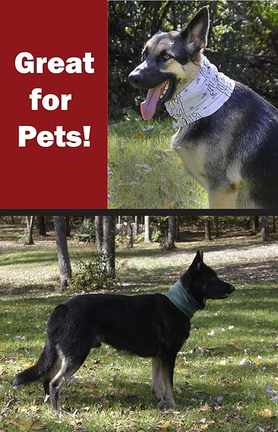 $averPak Pets - InsectGuard Permethrin Treated Mosquitoes, Flies, Ticks & More Insect Repellent Tube Dog Bandanna (Black)