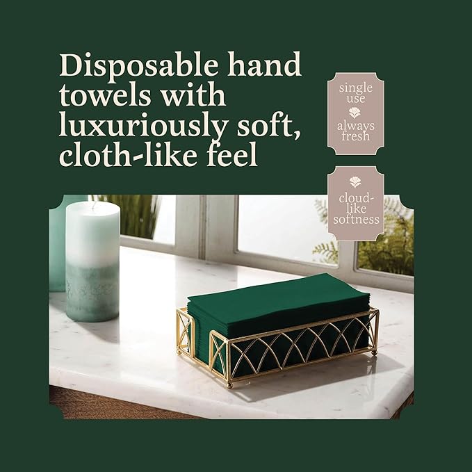 100 Linen-Feel Kiwi Paper Napkins - Decorative Cloth-Like Kiwi Dinner Napkins - Soft And Absorbent. For Kitchen, Party, Wedding, Bathroom Or Any Occasion