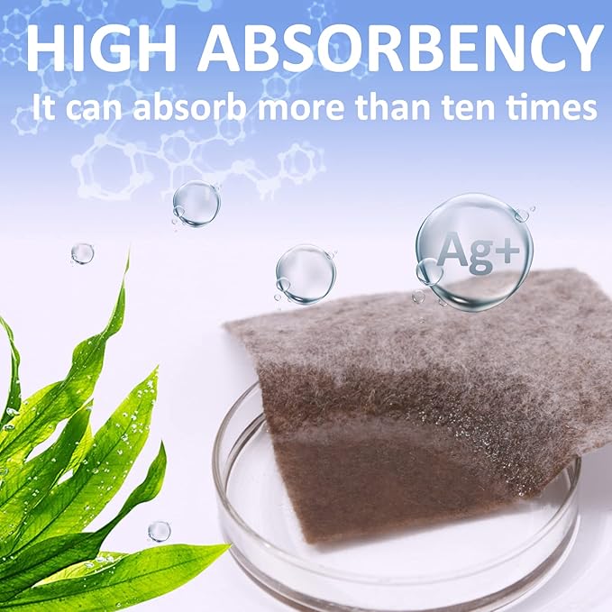 Dr. Med Ag Silver Calcium Alginate Wound Dressing 4''x4'', 5 Individual Pack Patches High Absorbency Ag Alginate Wound Bandage, Non-Adhesive, Painless Removal Gauze for Bedsore, Ulcers(5 PCS/Box)