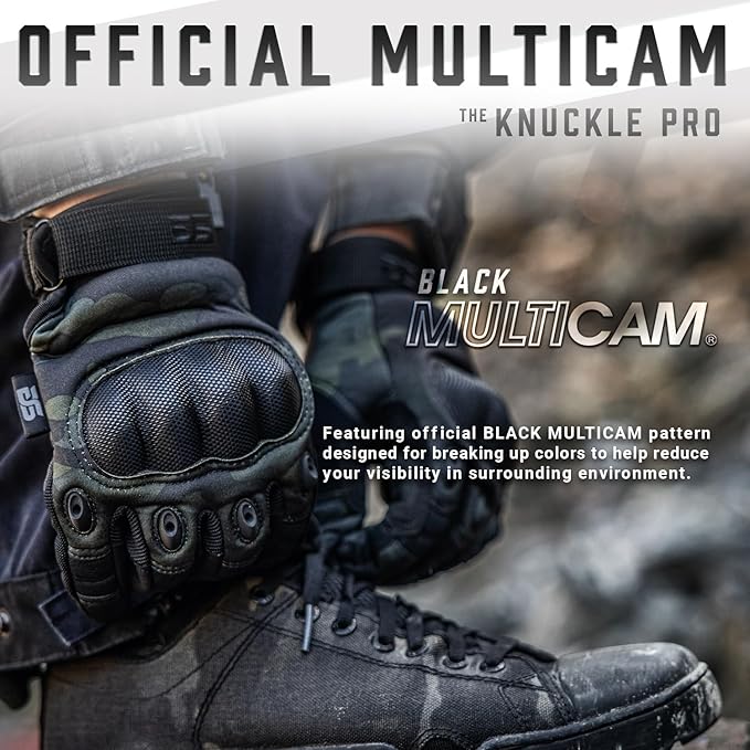 Glove Station Tactical Gloves for Men – Touchscreen Utility Gear with Hard Knuckle Protection Used in Motorcycle, Airsoft, Combat, Police, Shooting & Outdoor Work