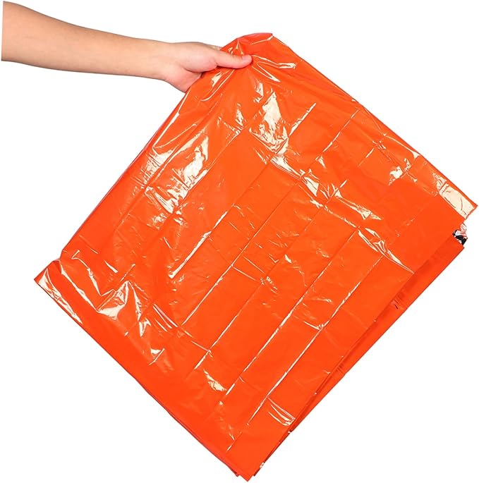 Portable Emergency Bivy Sack Lightweight Thermal Survival Gear Blanket for Camping Hiking Moisture and Dirt Resistant Foldable Outdoor Protection