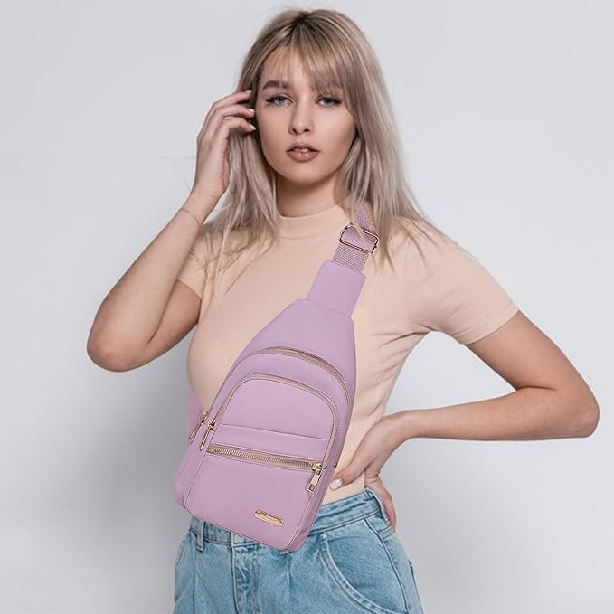 Crossbody Sling Backpack Sling Bag for Women, Small Chest Bag Daypack Fanny Pack Cross Body Bag for Hiking Traveling Outdoors