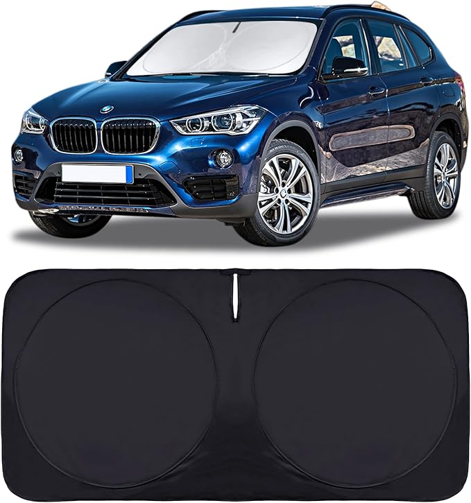 for X1 E84 Sunshade Windshield Sun Shade for BMW X1 E84 Accessories 2011 2012 2013 2014 2015 Insulated Front Window Shield Windshield Cover Sun Visor Protector Privacy UV Reflector Blocks Heat