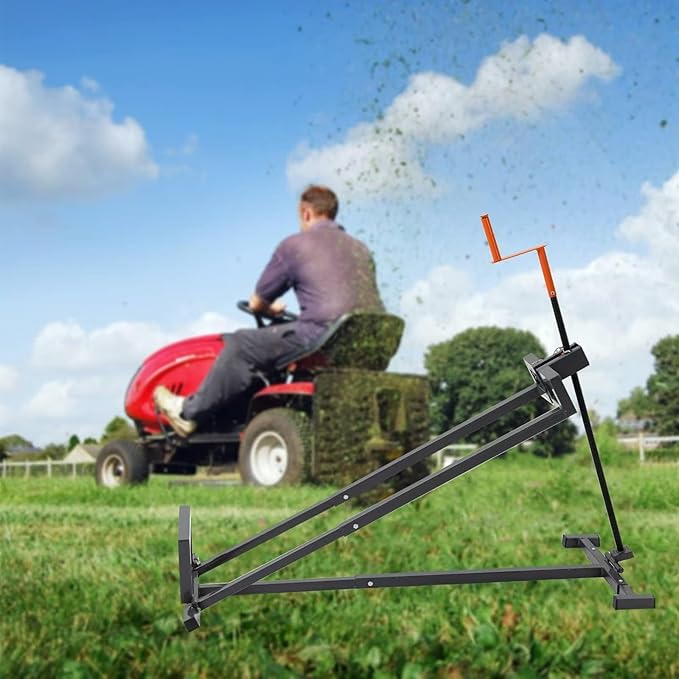 Riding Lawn Mowers Lift Jack, for Garden Tractors and Lawn Mowers with Manual Handle & Power Tool Extension Handle, Weight Capacity 882 Lbs, Gray