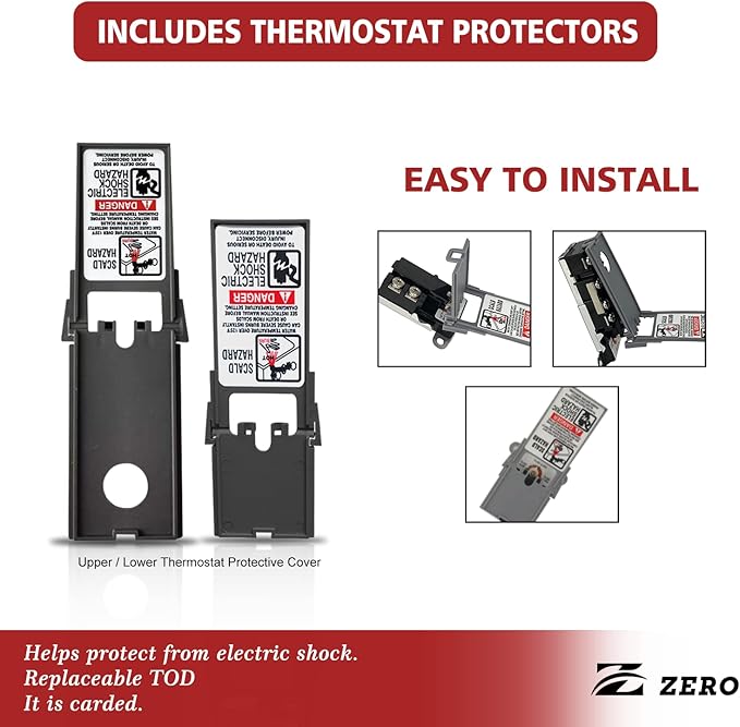 Upgraded Zero EWH-05 Electric Water Heater Repair Kit with Quick Change Tool - UL Certified | Fits A O Simith Ken-more Whhirl-pool | Includes Upper & Lower Thermostats,Heating Elements,Wrench Socket
