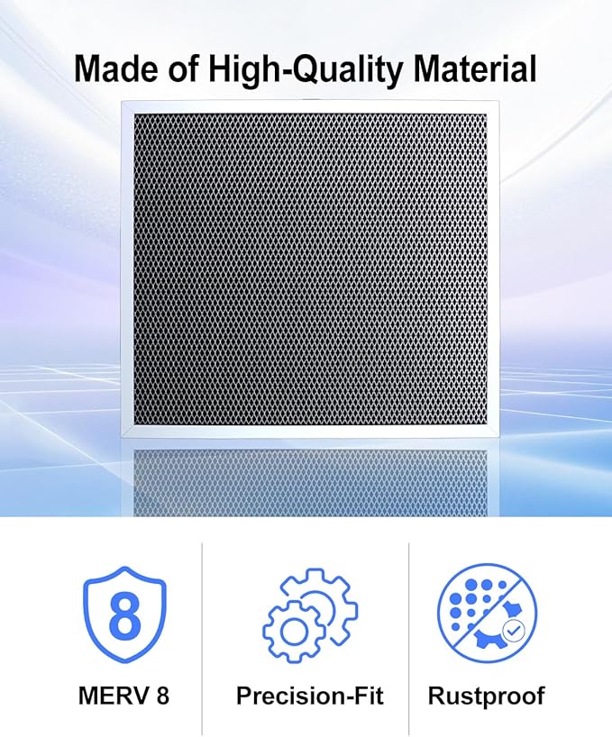 Washable Dehumidifier Filter Fits for AprilAire Whole-House Dehumidifiers Models E080 E100 and Dehumidifying Ventilator 8192A Replace 5881, MERV 8 Replacement Filter 12x13.5x1(Pack of 2)