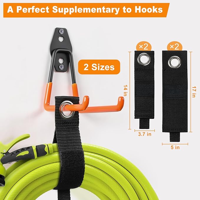 Garage Hooks, 20-Pack Steel Garage Accessories for Organization and Storage, Heavy Wall Mount Duty Hooks with Anti-Slip Coating for Hanging Ladder, Bike, Power Tools and More Tools, Orange