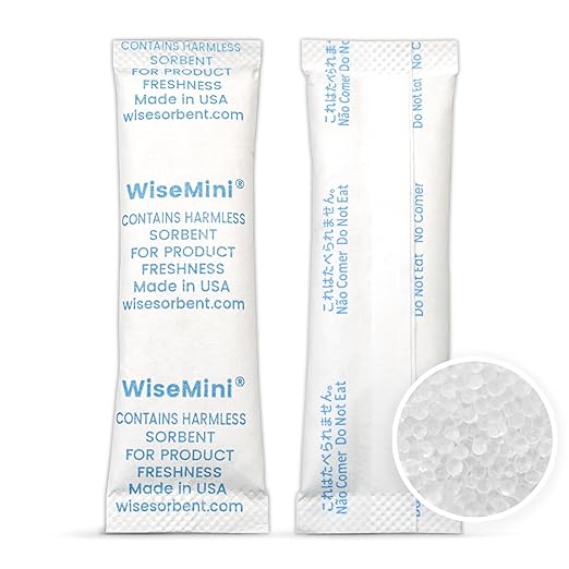 100pcs 5 Gram Food Safe Desiccant Packs, Premium Silica Gel Packets, Desiccant Moisture Absorbers for Storage