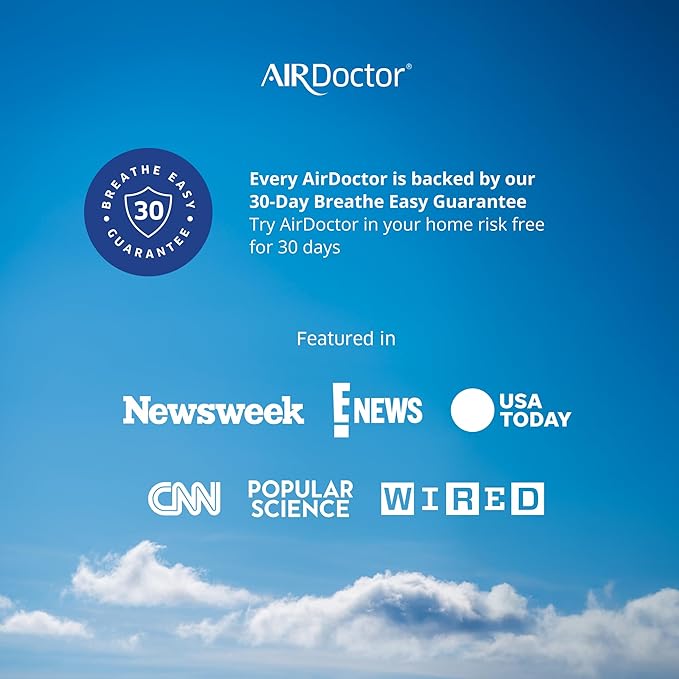 AirDoctor 4000 Air Purifier for Large Rooms | Triple filtration technology with UltraHEPA, Carbon/VOC material & Air Quality Sensor | Captures Particles 100x Smaller Than HEPA Standard