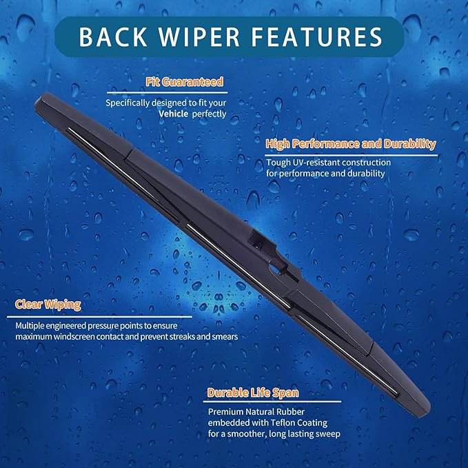 Windshield Wiper Blades for 2022 2023 2024 Hyundai Tucson (US Built 26'' 16'' 11'') - Complete Set Front & Rear Premium All-Season Wipers