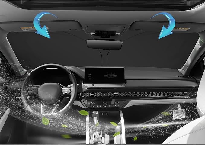 SKTU 2024 2025 Accord Front Windshield Sunshade for 2023 2024 2025 Honda Accord Windshield Sun Shade Foldable for Blocks UV Rays and Blocks Heat and Sun Keeps Vehicle Cool