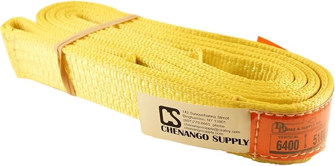 DD Sling. Multiple Sizes in Listing! (Made in USA) 2"x10', 2 Ply, Nylon Lifting Slings, Eye & Eye, 5.100 Choker, 12.800 Basket Load Capacity (USA Made Nylon Webbing) (2"x10')