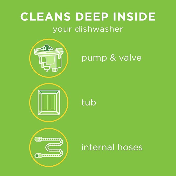 Affresh Dishwasher Cleaner, Helps Remove Limescale and Odor-Causing Residue, 6 Tablets (Pack of 6)