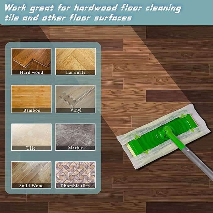 Dry Mop Refills 150 Counts Disposable Dusting Cloths Dry Sweeping Refills Dry Duster Cloths Mop Pads Floor Cloth Refills Electrostatic Cloths 7.8"x11.8" Extra Thick Box Packing