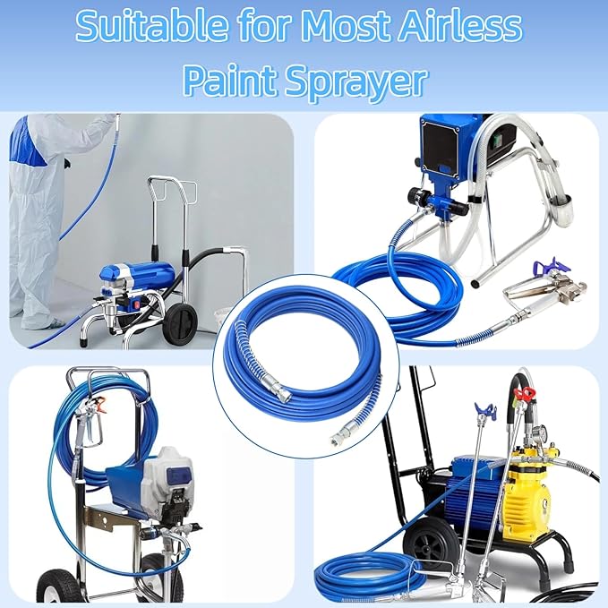 22PCS Airless Paint Sprayer Gun Kit, 3600 PSI Spray Gun with 32FT Hose,6 Reversible Tips (211/313/415/515/517/623), 4 Extension Rods, 2 Nozzle Seats, 6 Filters& Guide Tool, Indoor/Outdoor