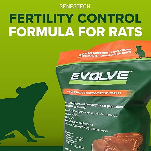 Evolve Rat Birth Control Soft Bait Sausages – 3 lbs | Scientifically Proven Rat Population Control | Not a Poison, Eco-Conscious, Long-Term Population Management