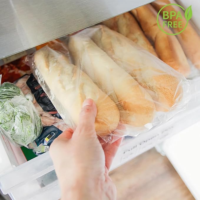 Food Storage Bags, 12" X 16" Plastic Produce Bag, Clear Plastic Bag for Food, Fruit, Vegetable, Refrigerator Storage, Kitchen,350 Bags/Roll (2 Rolls)