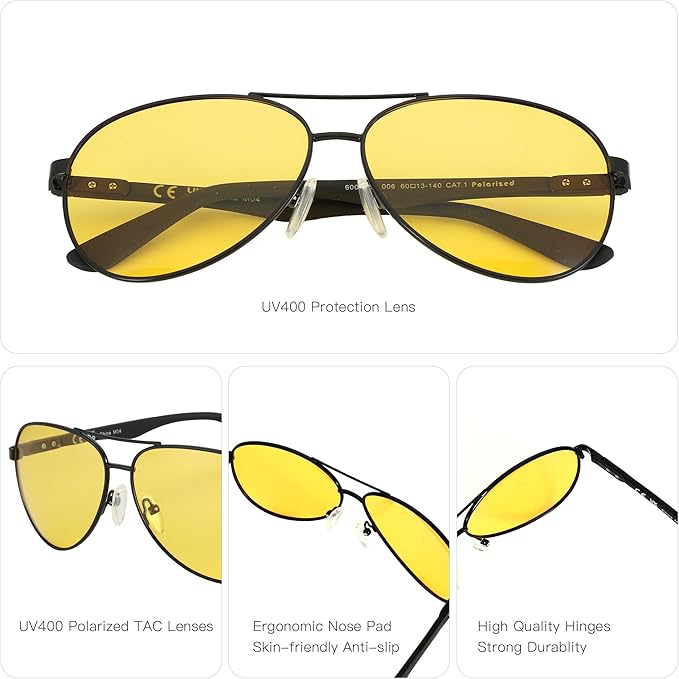 ZENOTTIC Polarized Aviator Sunglasses for Men Carbon Fiber Temple Pilot Sun Glasses with Mirrored Lens UV Protection
