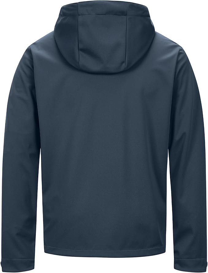 33,000ft Men's Softshell Jacket with Hood Waterproof Windbreaker Lightweight Rain Shell Jacket for Outdoor Hiking Travel