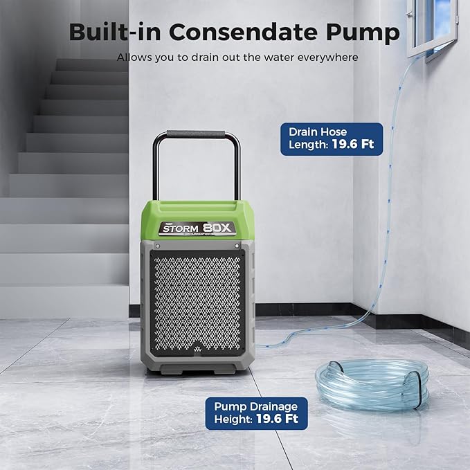 ALORAIR 170 Pints LGR Commercial Dehumidifier with Pump & Drain Hose, Fit for 2,100 Sq.Ft, Portable Industrial Dehumidifiers with Wheels for Water Damage Restore, Basement, Garage, 5 Years Warranty