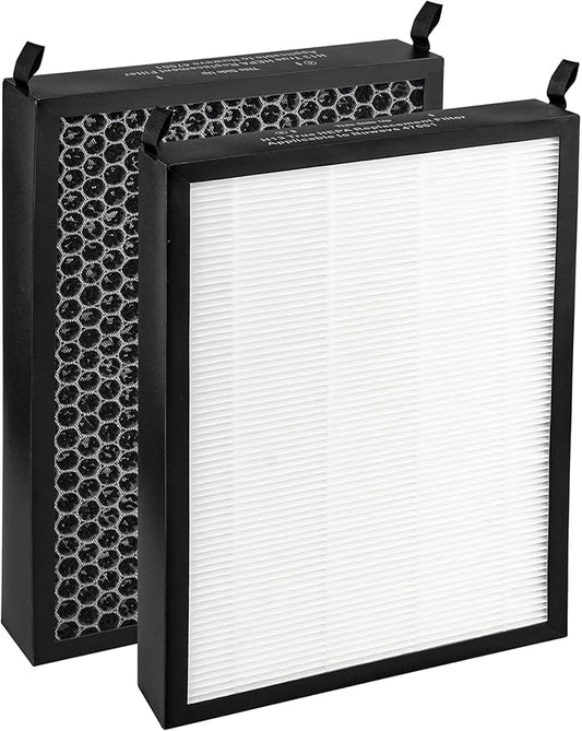 2 Pack HEPA/Carbon Combo Filter Replacement Compatible with NUWAVE OxyPure 47001, 47002, 47003, 47004, 47005, and 47006 Air Purifier