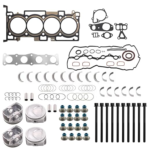 G4KJ 2.4 Engine Rebuild Overhaul Kit Head Gasket Set Piston & Ring Fit for Hyundai Kia Tucson Sportage Sonata Optima Sorento 2.4L 2011-2018