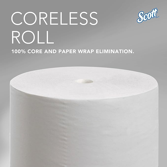 Scott Professional Essential Coreless High-Capacity Standard Roll Toilet Paper, Bulk (04007), 2-Ply, White (36 Rolls of 1,000 Sheets, 36,000 Sheet Total)
