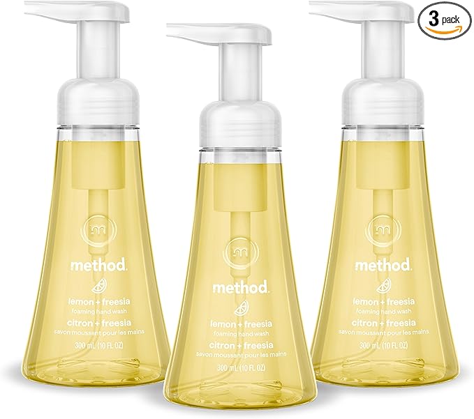 Method Foaming Hand Wash, Lemon + Freesia, 10 fl oz, 3 pack