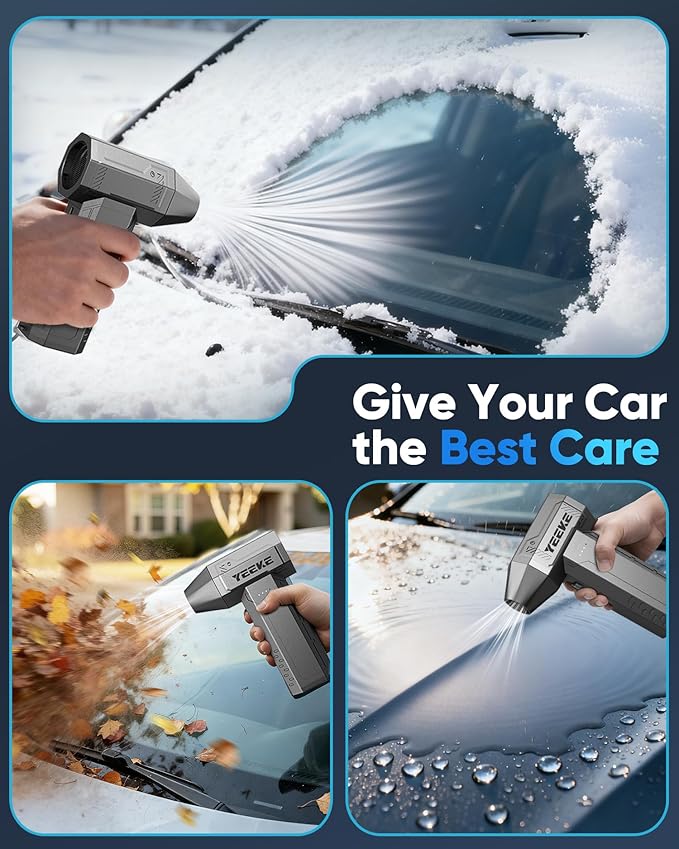 Compressed Air Duster, 300000 RPM & 400 G Wind Pressure, 10000 mAh Battery with Fast Charging, 4-Gear Electric Air Duster Rechargeable, Computer Air Duster PC Cleaner with LED Light for Cleaning
