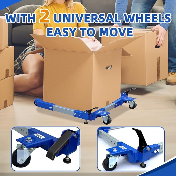 SOONTOOLS Universal Mobile Base, 1300 lbs Capacity, Adjustable Heavy Duty Mobile Base, Industrial Rolling Tool Stand with Swivel Wheels for Large Tools, Machines, Bandsaw, Power Tools