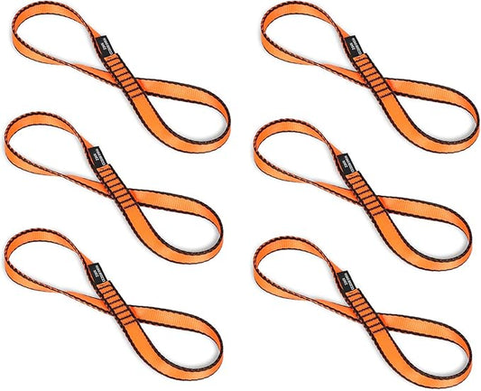 18MM Nylon Climbing Sling Runner - 23KN CE2008/EN566 Certified Outdoor Climbing Webbing for Rock Climbing, Rappelling, Mountaineering, Swing Gear, Outdoor Adventures & Emergency Anchoring