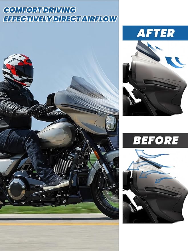 5" Windshield Windscreen Compatible for Harley Davidson CVO Street Glide FLHXSE Street Glide FLHX 2023 2024-Later (Vertical 5", Horizontal 7")