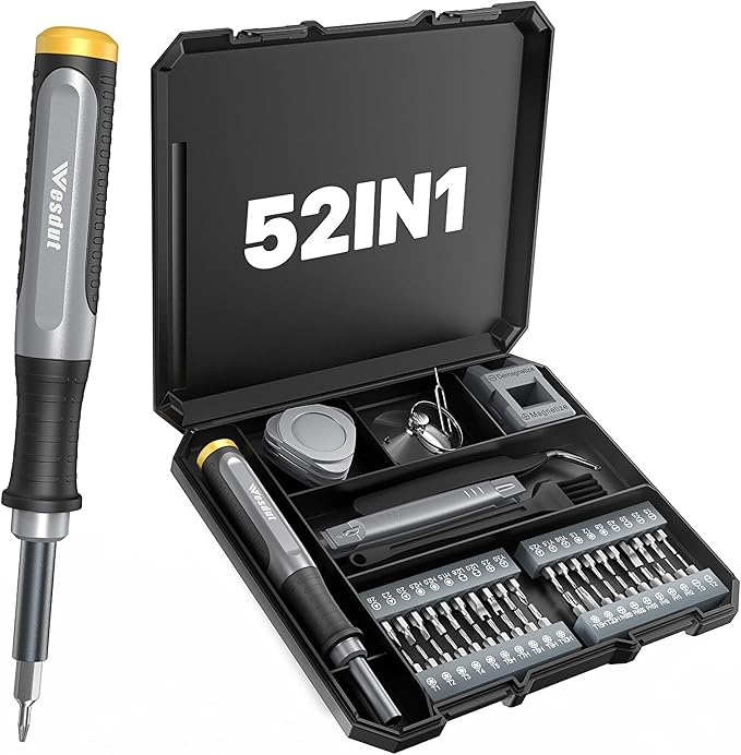 52in1 Precision Screwdriver Set, [Super Durable] Small Repair Kit, PC Accessories, PS5 Cleaning Kit, Tool Sets for Men, Fit MacBook, Computer, Laptop, Watch, PS4, Xbox, Eyeglass, Console More
