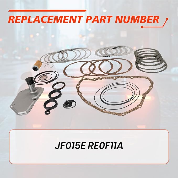 Transmission Master Rebuild Kit, Compatible with Nissan Sentra NV200 Chevrolet Spark, Automotive Replaces Part with Filter Clutch Disc JF015E RE0F11A