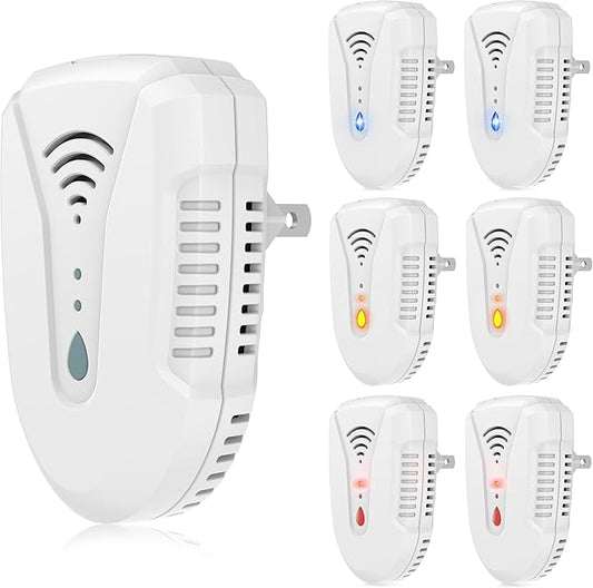 2025 Upgraded Version Ultrasonic Pest Repeller 6 Pack, Mouse Repellent Indoor Plug in, Insect Ultrasonic Repellent for Bugs Roach Insect Mice Spider Mouse Mosquito Ant, 3 Mode Switching (6 Pack)