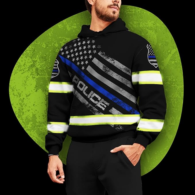 Matedecor High Visibility Hi Vis Hoodie for Men - Jobs Collection Custom Name Class 3 Reflective Safety Workwear