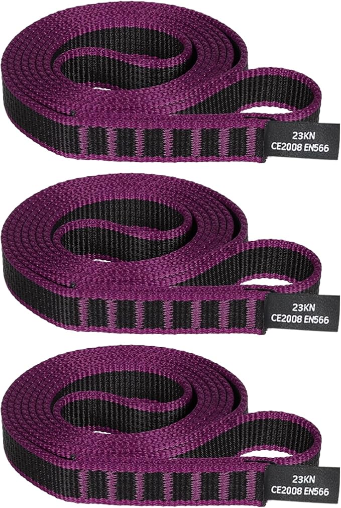18mm Nylon Climbing Sling Runner 23KN CE2008/EN566 Certified - Webbing Straps for Outdoor Rock Climbing, Rappelling, Swing, Yoga Hammock etc
