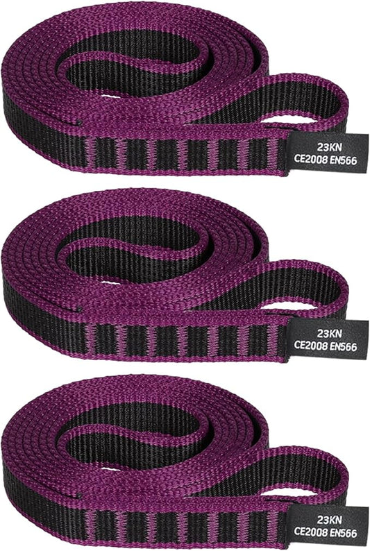 18mm Nylon Climbing Sling Runner 23KN CE2008/EN566 Certified - Webbing Straps for Outdoor Rock Climbing, Rappelling, Swing, Yoga Hammock etc