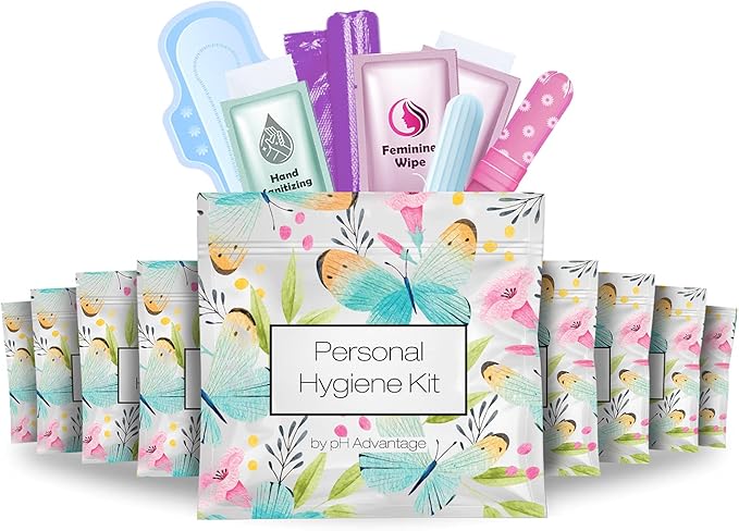 Butterfly Style Menstrual Kit All-in-One 60 Pack | Convenience on The Go | Period Kit Pack for Travelling, Tweens & Teenagers or just When You’re Out | Individually Wrapped Feminine Hygiene Product