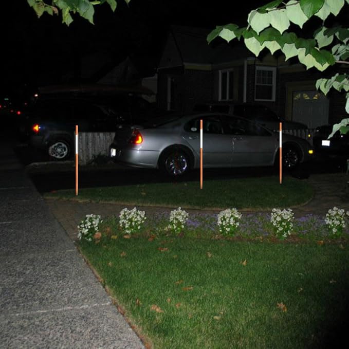 Fibermarker 36 Inch Reflective Pavement Markers 20 Pack, 5/16" Dia Solid Driveway Markers