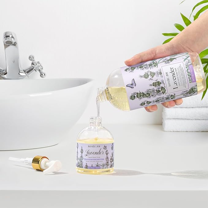 ROMIIE ZOI Liquid Hand Soap Refill, Lavender, Gentle & Moisturizing Formula, 750 ML/ 26 FL OZ