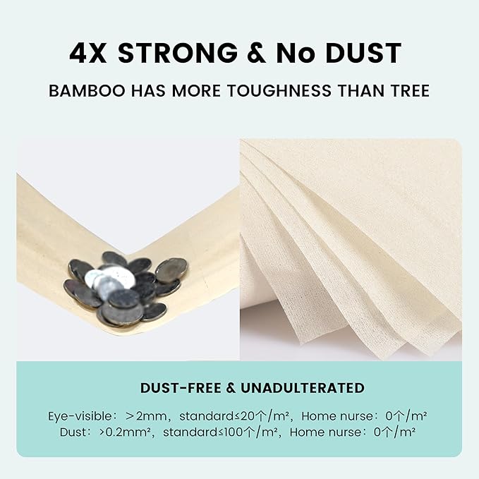Home Nurse - Bamboo Toilet Paper, 4-ply 24 Rolls | Strong & Soft, Organic Natural Plant Based, Unbleached & Non Toxic, Tree Free Eco Friendly, Chemical Free, No Dust