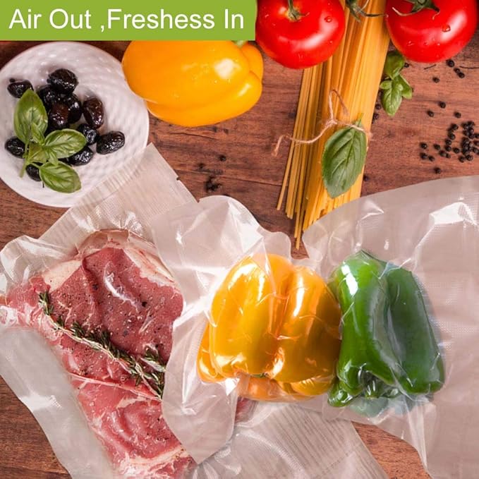 VacYaYa 4mil 200 Pint Size 6 x 10 Inch Vacuum Sealer Storage Bags for Food,Vac Seal a Meal Bags with BPA Free and Heavy Duty Sous Vide Vaccume Seal Safe PreCut Bag