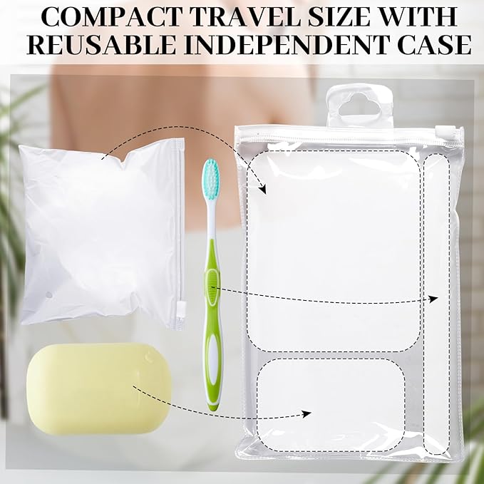 12 Pcs Travel Size Loofah Individually Wrapped, Small Shower Puff Bath Sponge Pouf Ball Bulk Mesh Bath Puff Mini Loofah Sponge with Case Bulk for Shower Care (25g,White)